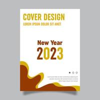 Vektor-Buch-Cover-Design-Vorlage für die Feier des neuen Jahres vektor