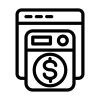 pengar tvätt ikon design vektor