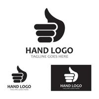 hand logotyp ikon vektor formgivningsmall illustration