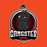 Gangster-Gaming-Maskottchen-Logo vektor