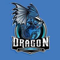 Drachen-Esports-Logo-Design vektor