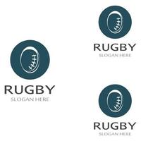 Rugby Ball American Football Symbol Vektor Logo Vorlage