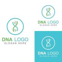 dna vektor logotyp. modern medicinsk logotyp, med vektorillustration malldesign