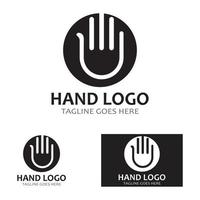 Hand-Logo-Symbol-Vektor-Design-Vorlage-Illustration vektor