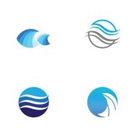 Welle Wasser Strand blaues Wasser Logo vektor