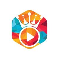 King-Video-Vektor-Logo-Design-Vorlage. vektor