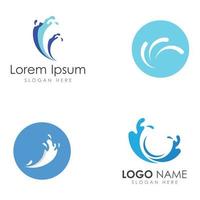 vatten våg logotyp och havsvåg logotyp eller strand vatten våg, med vektor designkoncept av symbol illustration mall.