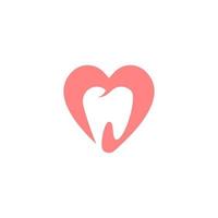 dental med hjärta logotyp vektor abstrakt modern