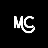 MC-Brief-Logo-Design. Anfangsbuchstaben MC-Logo-Symbol. abstrakter buchstabe mc minimale logo-designvorlage. MC-Briefdesign-Vektor mit schwarzen Farben. MC-Logo vektor