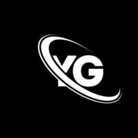 yg-Logo. yg-Design. weißer yg-buchstabe. yg-Buchstaben-Logo-Design. anfangsbuchstabe yg verknüpfter kreis großbuchstaben monogramm logo. vektor