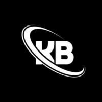 kb-Logo. kb-Design. weißer kb-buchstabe. kb-Brief-Logo-Design. Anfangsbuchstabe kb verknüpfter Kreis Monogramm-Logo in Großbuchstaben. vektor