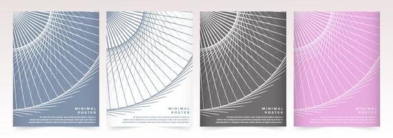 färgglada geometriska abstrakta cirkel mönster affischuppsättning vektor