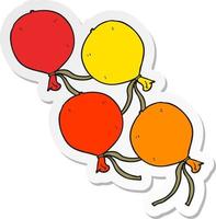 klistermärke av en tecknad serie ballonger vektor