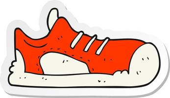 Aufkleber eines Cartoon-Sneakers vektor