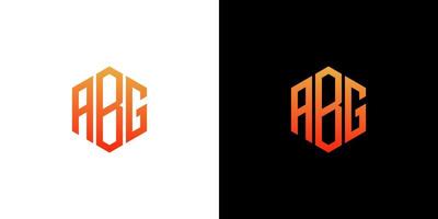 abg Brief Logo Design Polygon Monogramm Symbol Vektor Vorlage