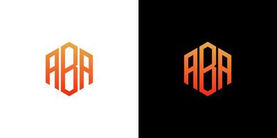 aba-Buchstaben-Logo-Design-Polygon-Monogramm-Symbol-Vektorvorlage vektor