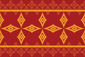 geometrisches ethnisches ikat-muster nahtloses traditionelles design für hintergrund, teppich, tapete, kleidung, verpackung, batik, stoff, vektorillustration. thai-stickereistil. vektor