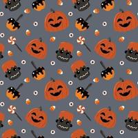 Halloween-Muster im nahtlosen Stil. vektor