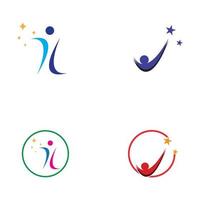 Menschen Stern Logo und Symbol vektor