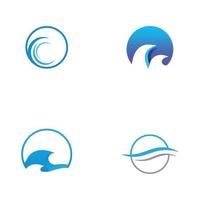 Welle Wasser Strand blaues Wasser Logo vektor