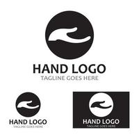 Hand-Logo-Symbol-Vektor-Design-Vorlage-Illustration vektor