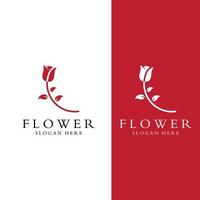 Logos von Blumen, Rosen, Lotusblumen und anderen Blumenarten. indem Sie das Designkonzept einer Vektorillustrationsvorlage verwenden. vektor