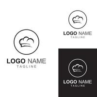 kochmützenlogo für restaurant, café und online-lebensmittellieferung. Logo mit Vektor-Illustration-Design-Vorlage. vektor