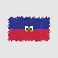 Pinselstriche der Haiti-Flagge. Nationalflagge vektor