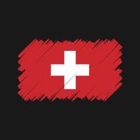 schweiz flaggborste. National flagga vektor