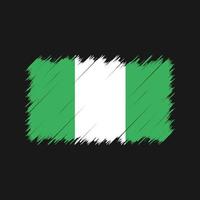 Pinselstriche der Nigeria-Flagge. Nationalflagge vektor