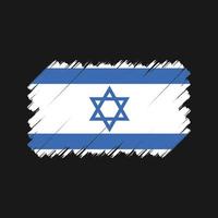 Bürste der israelischen Flagge. Nationalflagge vektor
