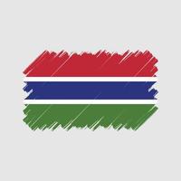 Bürste mit Gambia-Flagge. Nationalflagge vektor