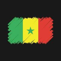 senegal flagga borste. National flagga vektor