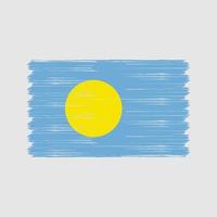 Palau-Flagge-Pinsel. Nationalflagge vektor