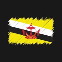 brunei flag pinselstriche. Nationalflagge vektor