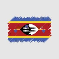 Bürste der Swasiland-Flagge. Nationalflagge vektor