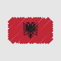 Albanien flagga borste vektor. National flagga vektor