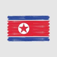 Bürste der Nordkorea-Flagge. Nationalflagge vektor