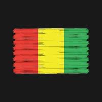 guinea flagga borste. National flagga vektor