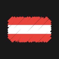 Österrike flagga borste vektor. National flagga vektor