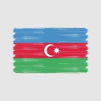 azerbajdzjans flagga borste. National flagga vektor