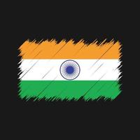 Indien flagga penseldrag. National flagga vektor