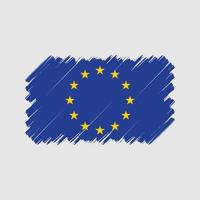 europeisk flagga borste. National flagga vektor