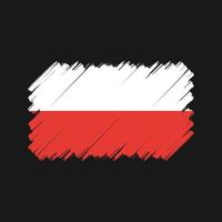 polska flaggan borste. National flagga vektor