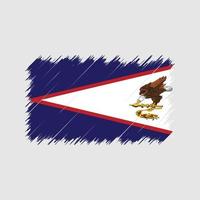 Pinselstriche der amerikanischen Samoa-Flagge. Nationalflagge vektor