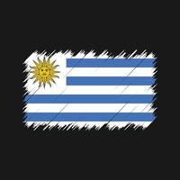 uruguay flagga penseldrag. National flagga vektor