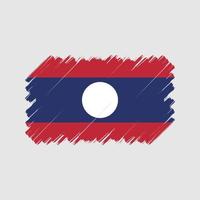 Bürste der Laos-Flagge. Nationalflagge vektor