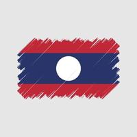 laos flaggborste. National flagga vektor