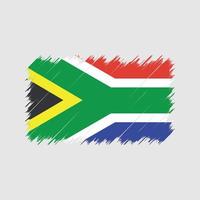 sydafrika flagga penseldrag. National flagga vektor