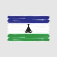 lesotho flaggborste. National flagga vektor